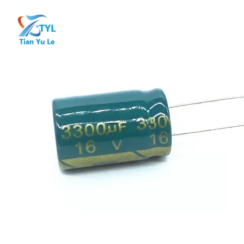 10 шт./лот 3300 мкф 16 В низкое / импедансное высокочастотное алюминиевое электролитическое конденсатор размер 13 * 20 16 В 3300 мкФ 20%