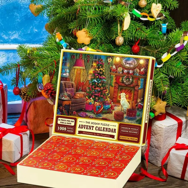 Адвент-календарь Пазлы Рождественское приключение Головоломки с обратным отсчетом Сувениры для вечеринок для детей Детские принадлежности для рождественских вечеринок