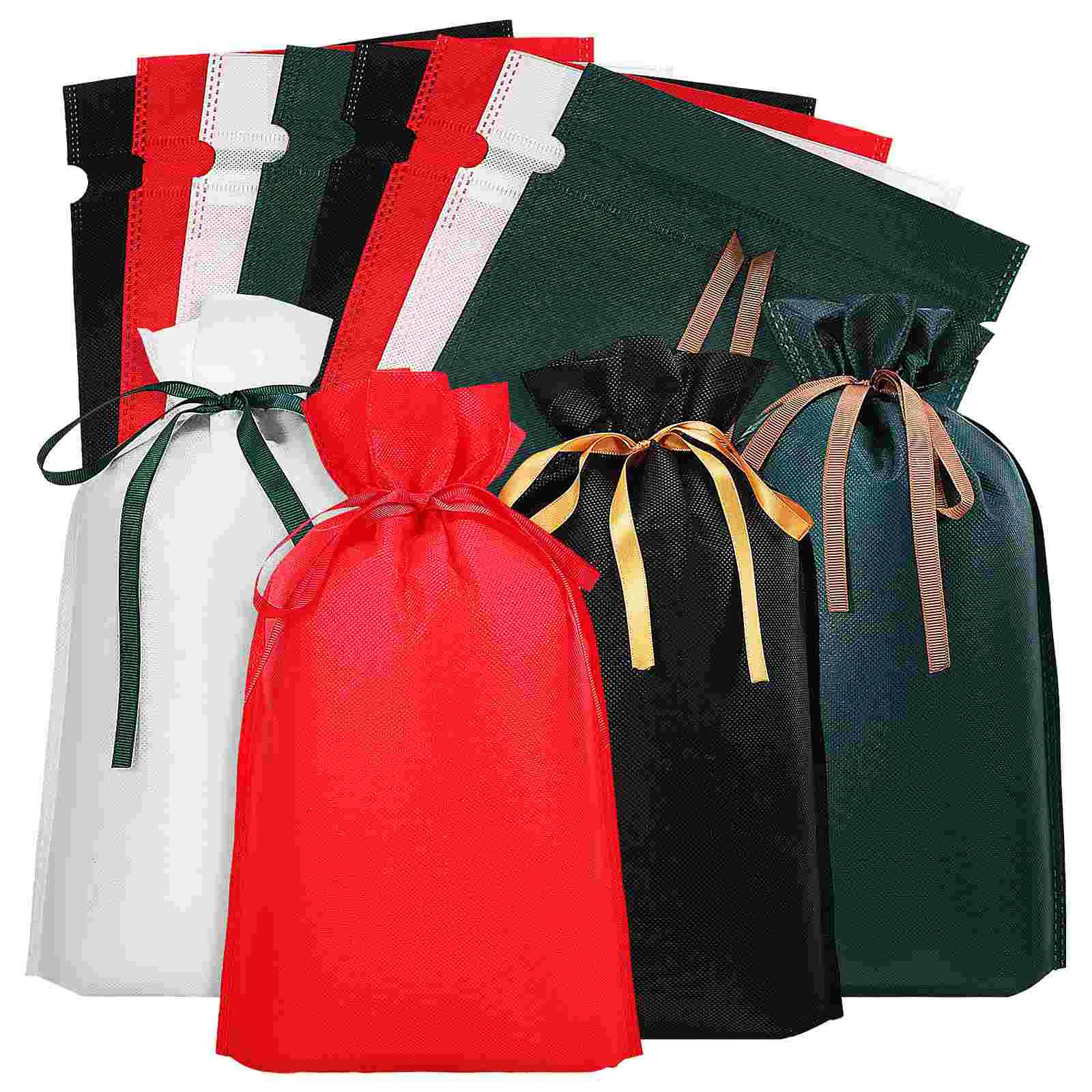 12 шт./упаковка Подарочные сумки на шнурке Сумка для хранения подарков Многоразовая подарочная сумка Вечеринка Сувениры на праздник