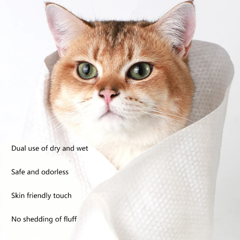 10 упаковок Портативное полотенце для домашних животных для собак Водопоглощающее быстросохнущее полотенце для путешествий домашних животных