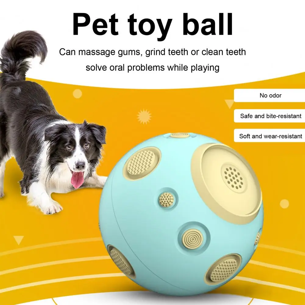 Жевательная игрушка для собак Красочный пищащий мяч для собак Устойчивая к укусам игрушка для скрежета зубами Тренировочный мяч для зоотоваров Собака для орального