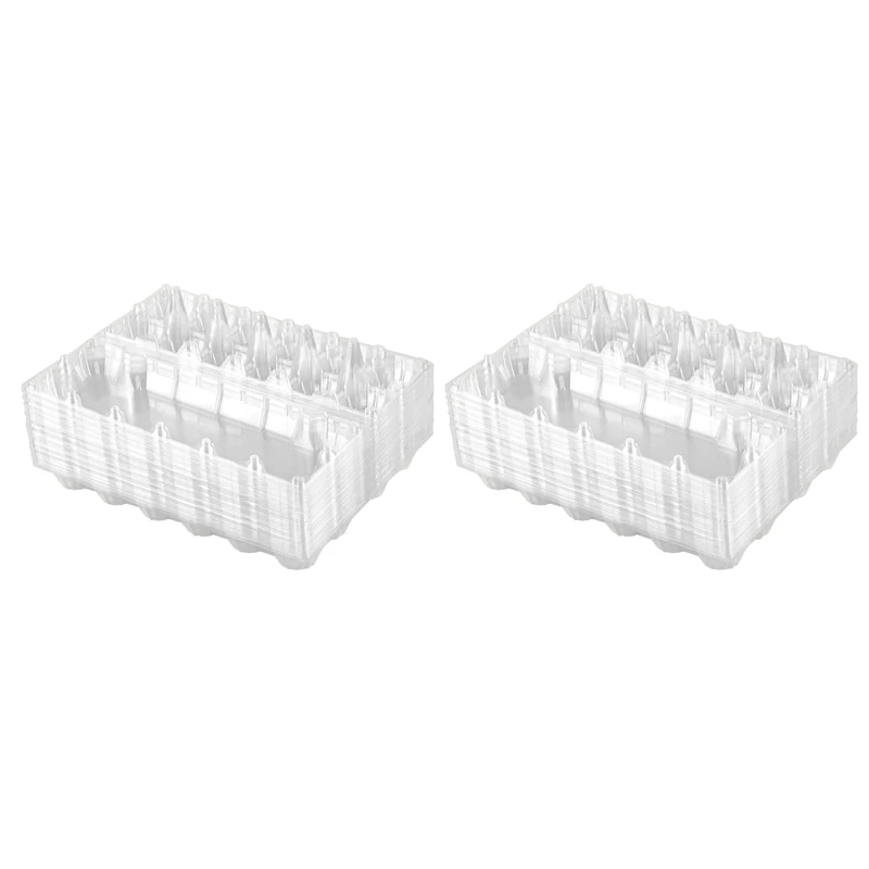 48 шт. Пластиковые коробки для яиц Оптовый прозрачный держатель лотка для куриных яиц для семейной пастбищной куриной фермы Бизнес-рынок - 12 сеток