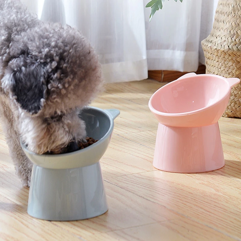 Cat Bowl High Foot Dog Bowl Neck Protector Cat Pet Food Water Bowl Anti-tip Бинауральный аксессуар для кормления домашних животных Pet Десертная миска