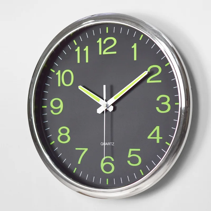 12 дюймов 30 см светящиеся настенные часы кварцевые часы спальня гостиная висячие часы минималистичные часы