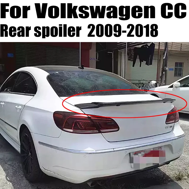 Задний спойлер багажника для Volkswagen VW Passat CC 2009-2018 ABS Пластик Глянец Черный спойлер Задний багажник Крыло Спойлер Авто Стайлинг