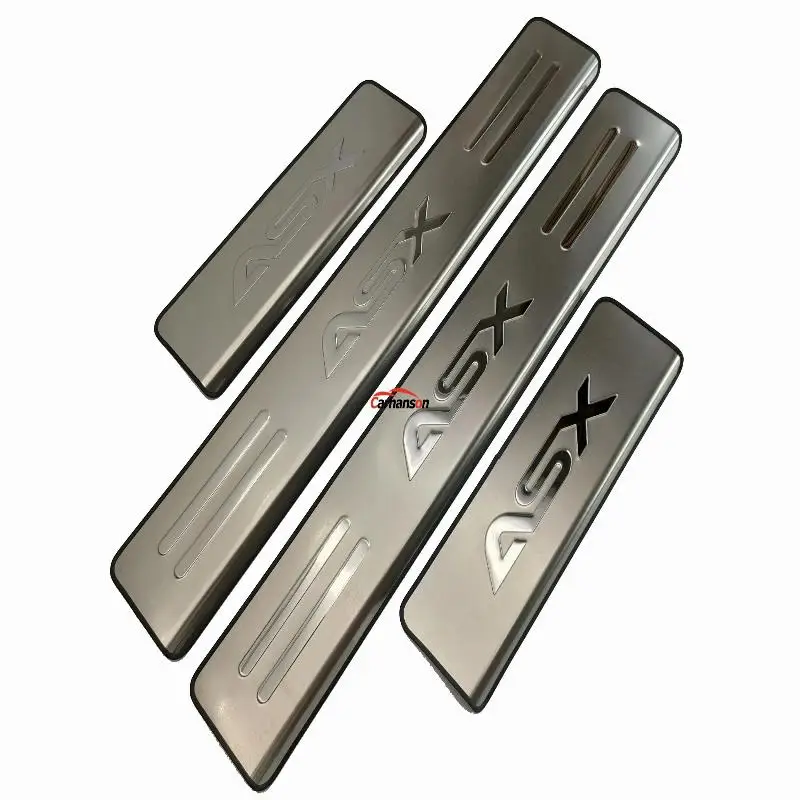 Нержавеющая сталь Накладка на порог Защита накладки на порог Автомобильные аксессуары для Mitsubishi ASX 2011 2013 2017 2018 наклейка для стайлинга автомобиля