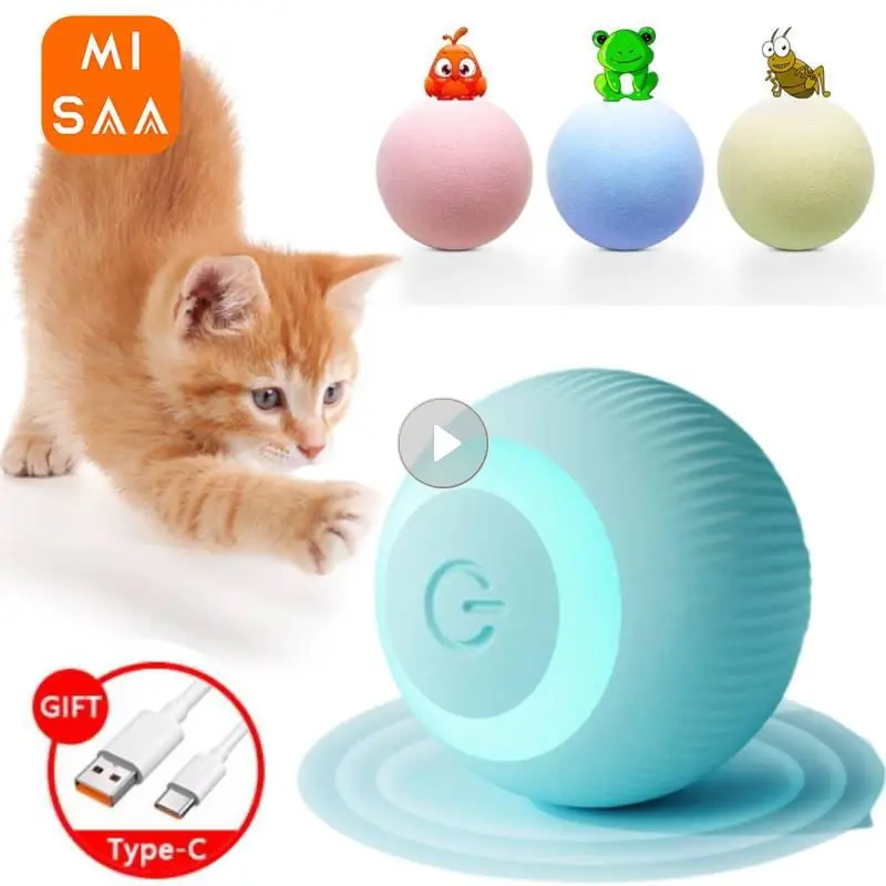 Интерактивный мяч Игрушки для кошек Новый гравитационный шар Умная сенсорная звучащая игрушка Интерактивная игрушка со скрипом Мяч Имитация вызова Умный продукт для домашних животных