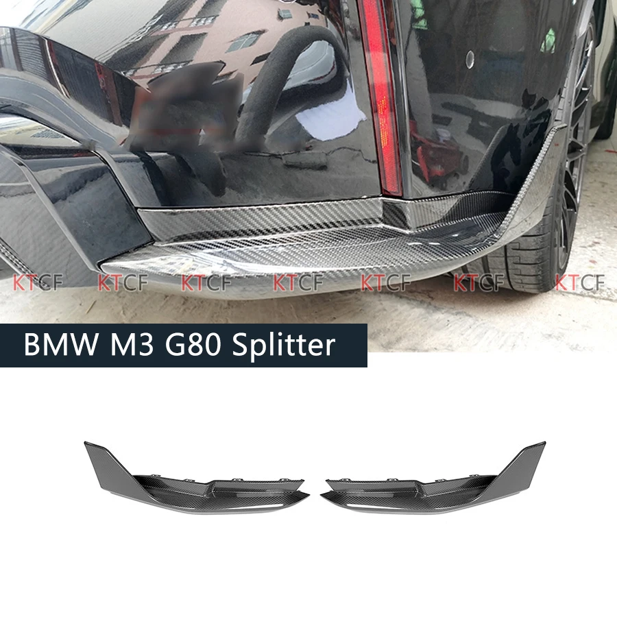  Авто Углеродное волокно Задний бампер Губа Сплиттеры Клапаны Фартук для BMW G80 G82 G83 M3 M4 2021 + MP Стиль Задний диффузор Губа Сплиттеры