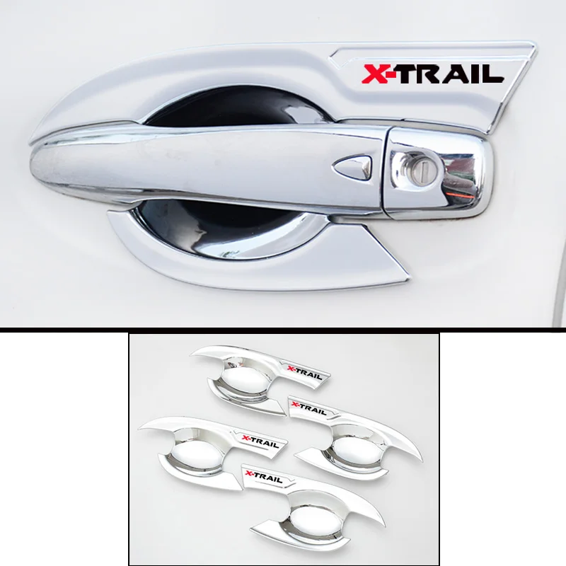 Автомобильная хромированная отделка ABS Защитная крышка дверной ручки автомобиля для Nissan X-Trail X Trail Xtrail T32 2014-2021 Аксессуары для авто