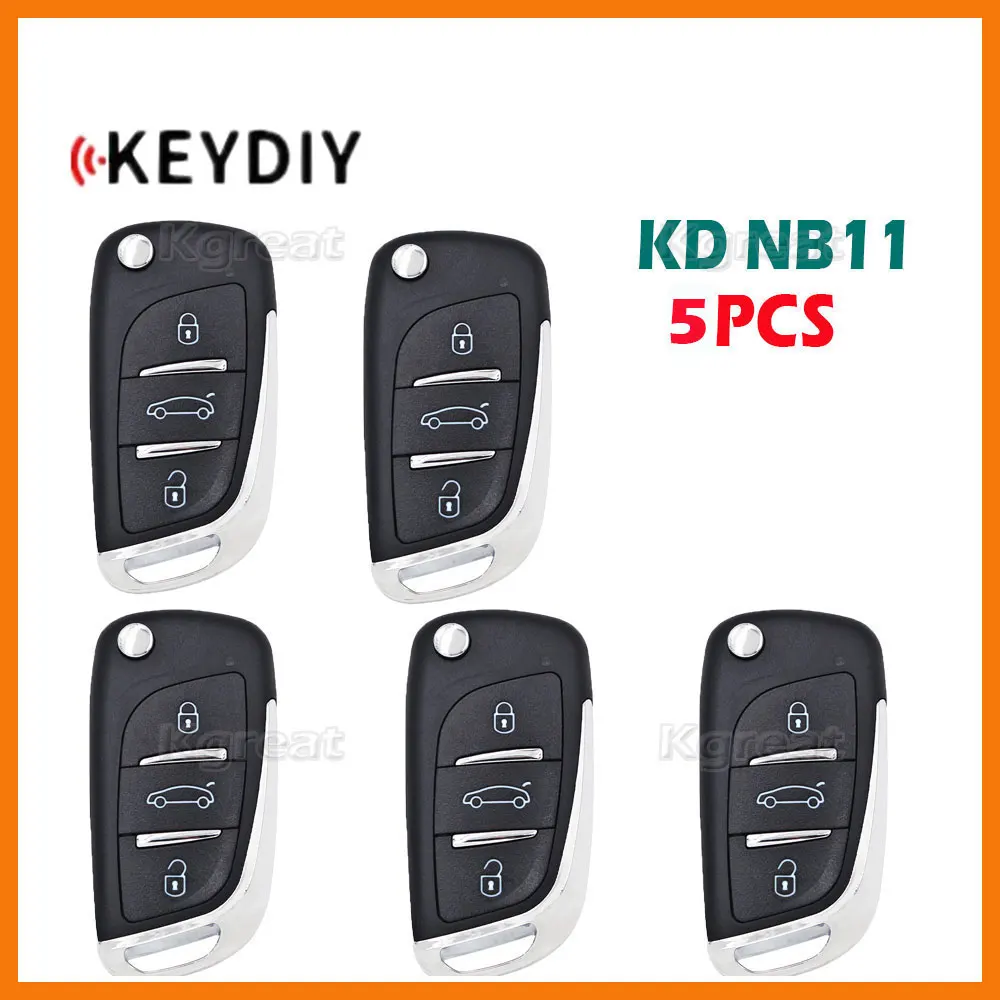 5 шт. KEYDIY NB Series NB11 Универсальный многофункциональный дистанционный ключ KD 3 кнопки DS Style Автомобильный дистанционный ключ Работа с KD900 KD-X2 Mini