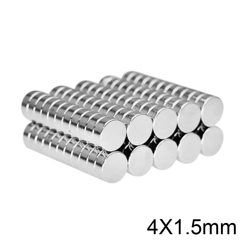 20 / 50 / 100 / 500 шт. 4x1,5 тонкий неодимовый сильный магнит постоянный маленький круглый магнит 4x1,5 мм мощные магнитные магниты диск 4 * 1,5