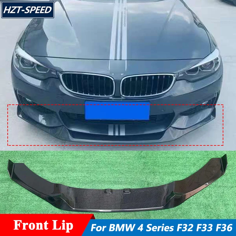 MD Style Накладки на кромки переднего бампера из углеродного волокна для тюнинга BMW 4 серии F32 F33 F36 2014-2020