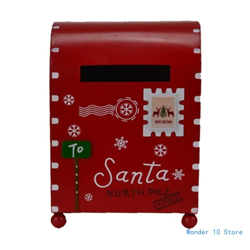 Рождественский металлический мини-почтовый ящик для конфет контейнер для хранения для украшения вечеринки