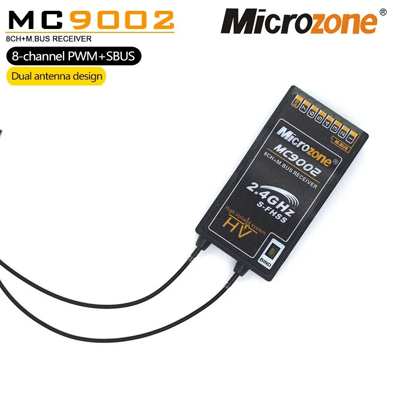 Микрозона MC9002 Приемник Двойная антенна 2.4G Пульт дистанционного управления MC6C/7/8B/10 MC