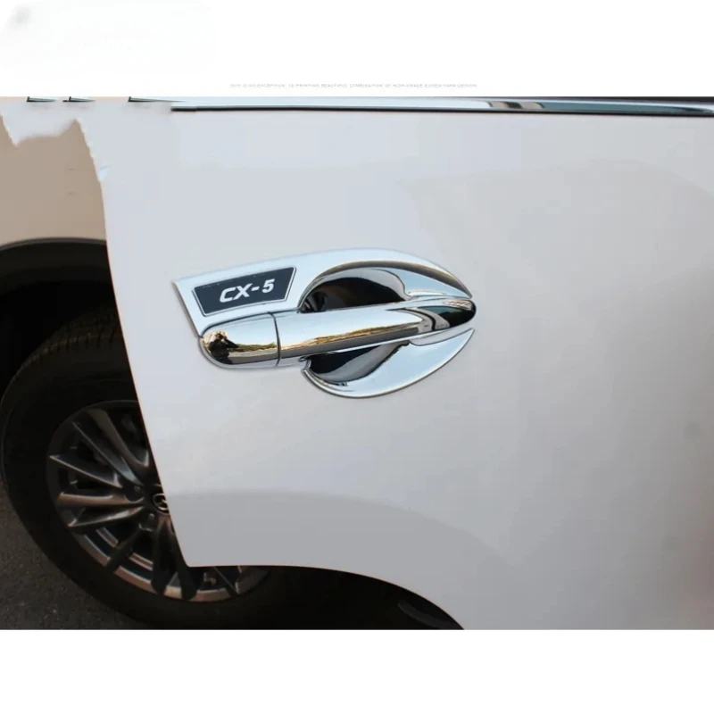 Для Mazda CX-5 CX5 CX 5 KF 2017 2018 2019 2020 2021 2023 автомобильная ABS с умным отверстием Крышка дверной ручки Ручка Аксессуары для отделки крышки