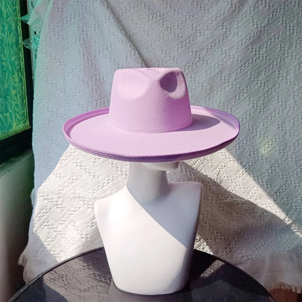 Шляпа Fedora Мягкая шляпа с широкими полями Сердце Макарон Корона Фетровая шляпа Дерби Шляпа Женская шляпа Индивидуальная мягкая шляпа для мужчин и женщин Розовая шляпа