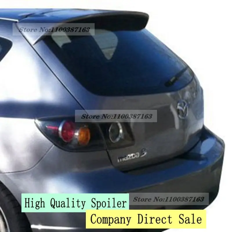  Высокое качество ABS Пластик Неокрашенная грунтовка Задний багажник Багажник Крыло Губа Спойлер Подходит Для Mazda3 Хэтчбек 2006-2012