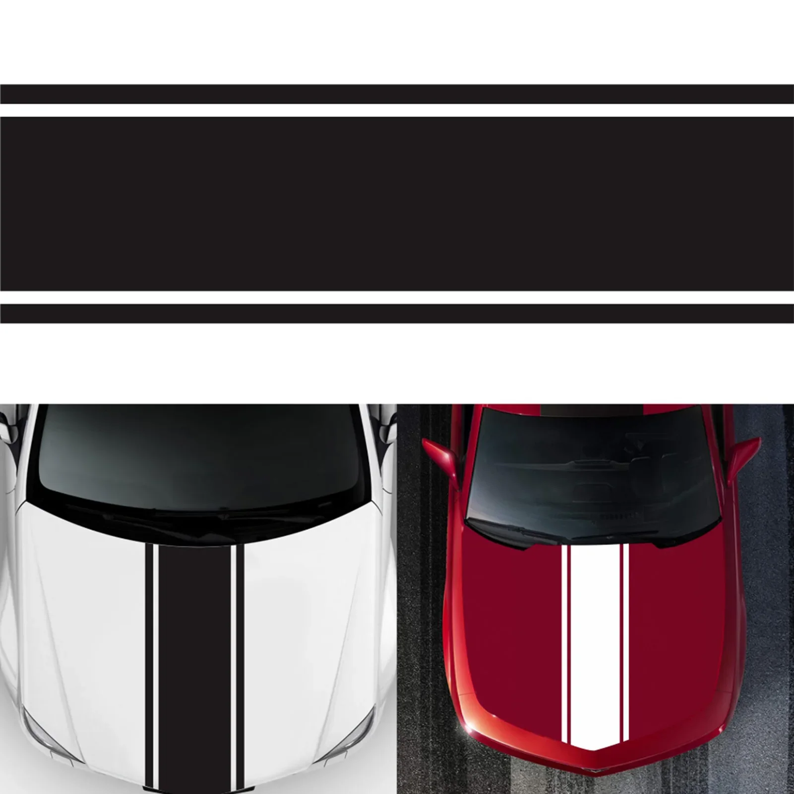  Наклейка на капот автомобиля Универсальные полосы для автогонок Боковые виниловые наклейки с модифицированной полосой