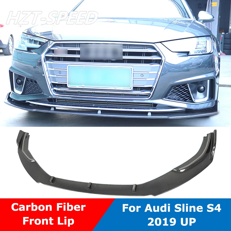 Real Carbon Fiber Front Bumper Lip Shovel Chin For Audi A4 Sline S4 Авто Модификация 2019 Вверх