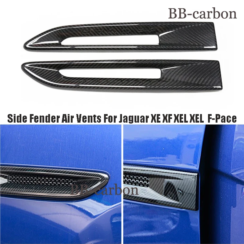 Для Jaguar XE XF XEL F-Pace Высококачественный ABS / сухой углеродный волокно Автомобильный обвес Боковые вентиляционные отверстия Украшение