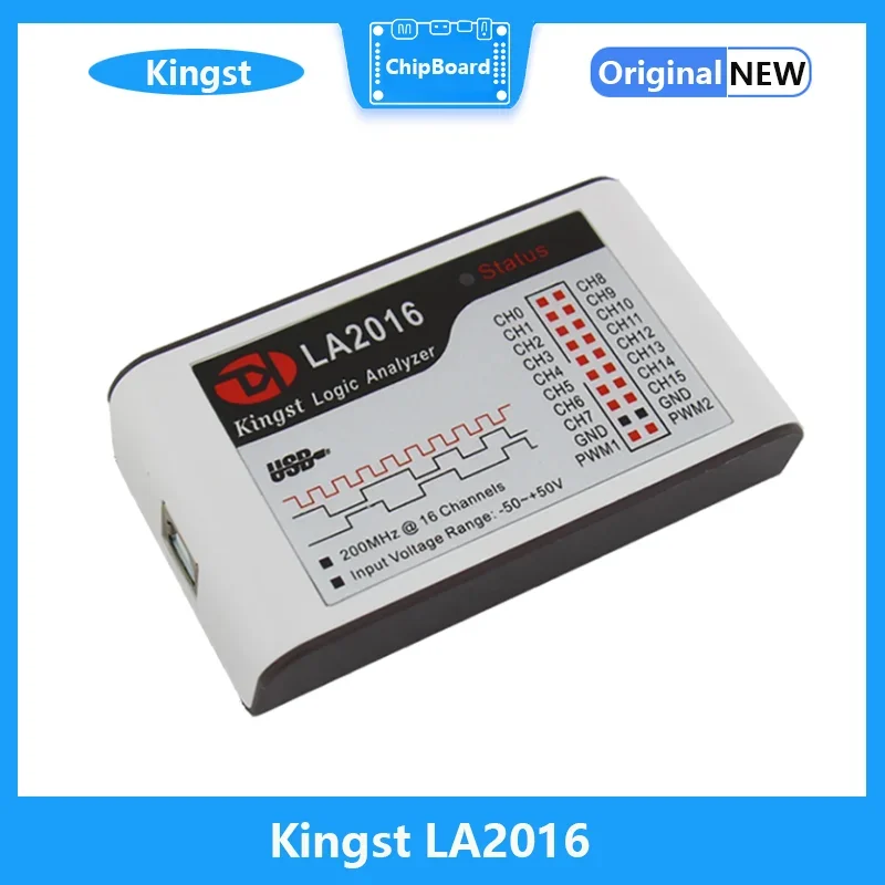 Kingst LA2016 USB Logic Analyzer Максимальная частота дискретизации 200 млн пикселей, 16 каналов, 10 млрд выборок, микроконтроллер, ARM, инструмент отладки FPGA, английское программное обеспечение