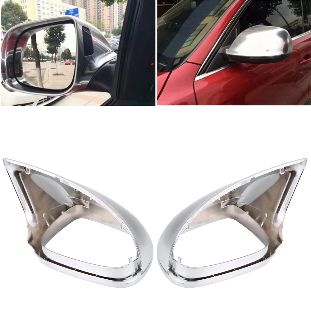 1 пара Крышка зеркала заднего вида Защитный колпачок бокового вида Матовый хромированный ABS Для Audi Q5 2009-2015 Для Audi Q7 2009-2017