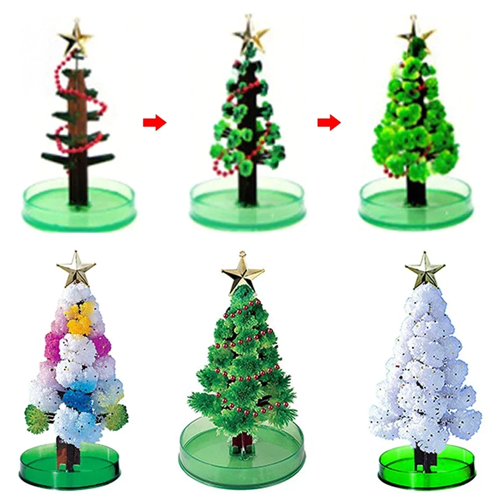 4 типа 14 см волшебная растущая рождественская елка DIY Веселая рождественская подарочная игрушка для взрослых Детский дом Фестиваль Вечеринка Декор Реквизит Мини-дерево