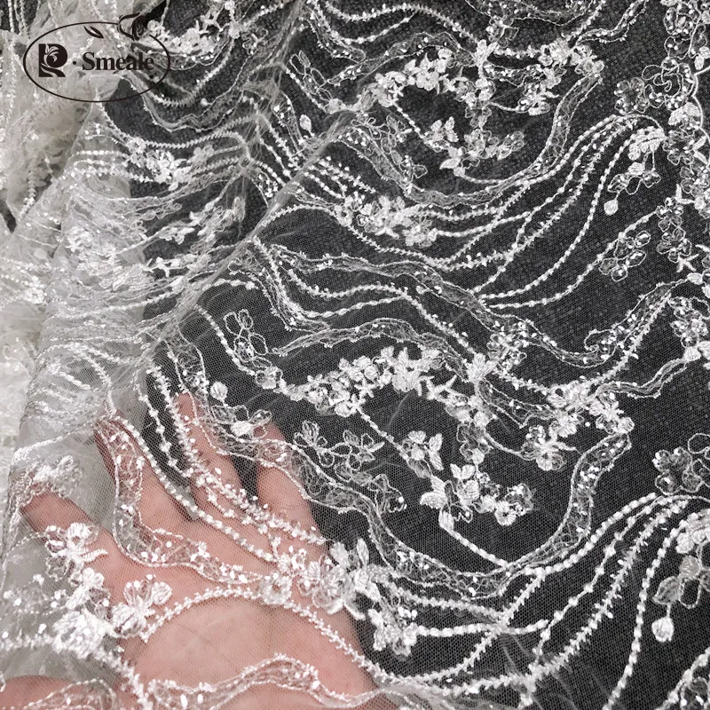 Свадебное платье из вышитой кружевной ткани с пайетками DIY Аксессуары RS2895