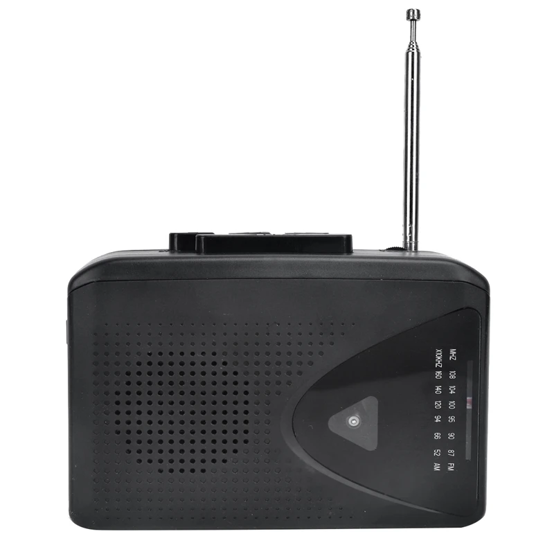 Портативный кассетный магнитофон Walkman Встроенный динамик AM / FM Радио с 3,5 мм Eeadphone Jack Стерео Магнитофон Музыкальный плеер Прочный
