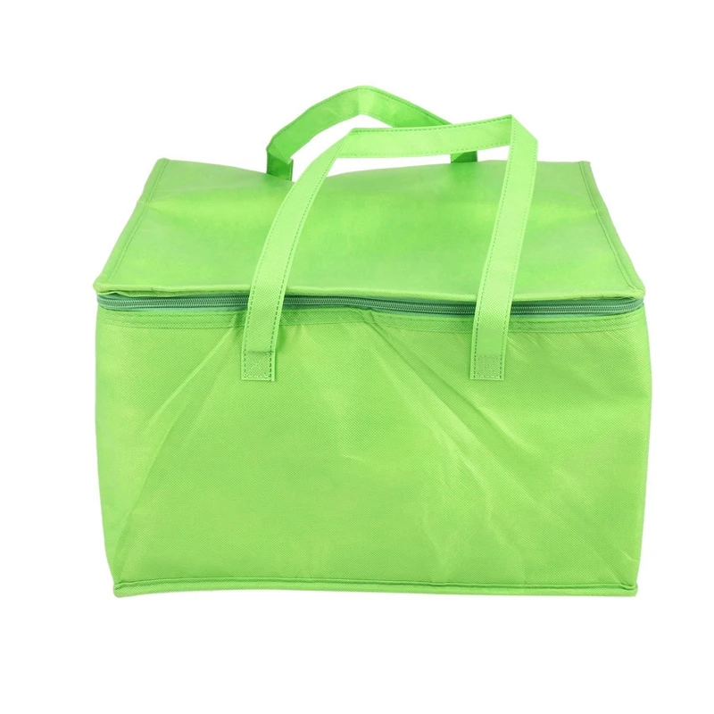 4X Складная большая сумка-холодильник Портативная сумка для пищевого торта Изолированная сумка Термокоробка из алюминиевой фольги Водонепроницаемый пакет со льдом Зеленый