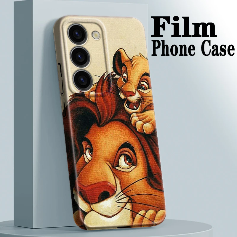 Disney Мультяшный чехол для телефона Disney The Lion King для Samsung Galaxy S23 S22 Pro Plus Ultra 4G 5G A03 Feilin Funda Coque Film Твердая обложка