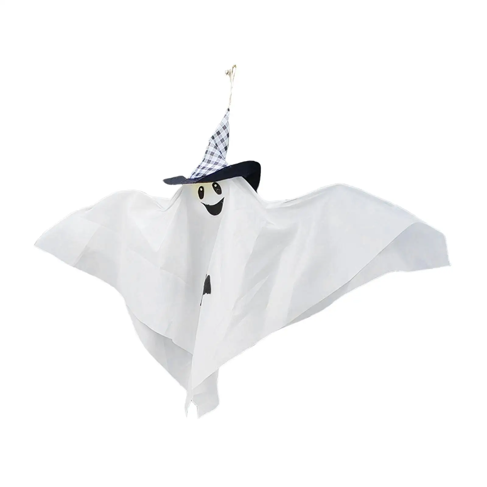 Висячий призрак Украшение Хэллоуин Белый призрак с украшениями шляп Реквизит для вечеринки