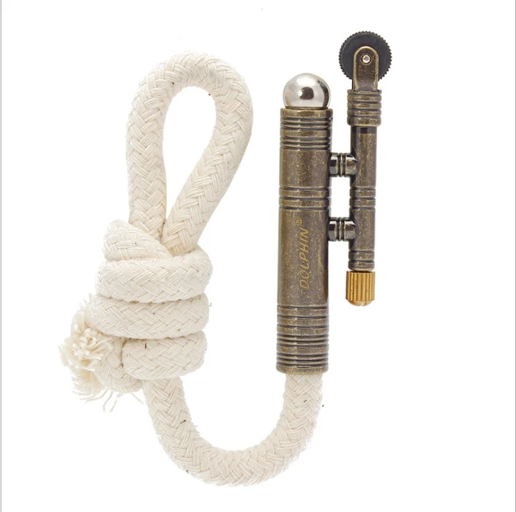 Металлическая винтажная бархатная зажигалка для кемпинга на открытом воздухе Ретро Гремучая змея винтажная бархатная веревка траншейная зажигалка