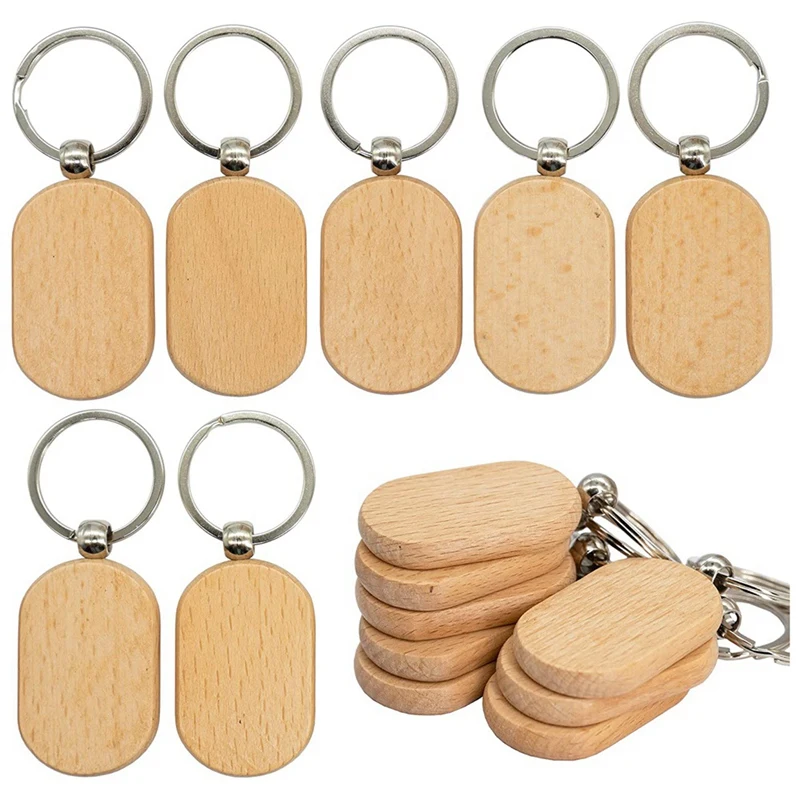 Blank Wooden Key Tag Key Diy Деревянные брелки Key Wood Graving Blanks 20 Pack