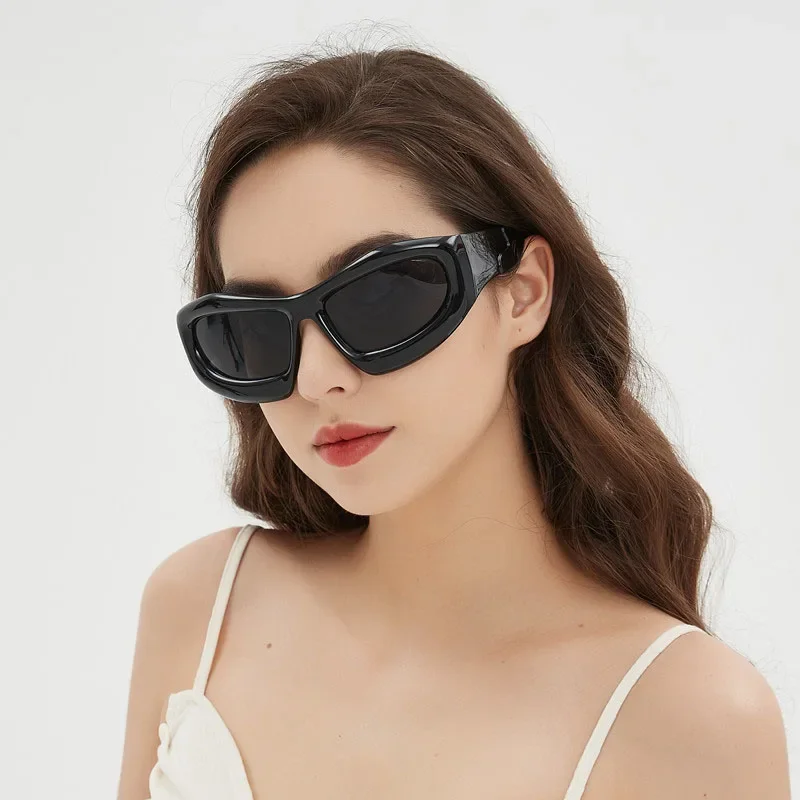Новые женские модные солнцезащитные очки Y2K Женские квадратные солнцезащитные очки с большой оправой Бренд Дизайнер Личность Очки UV400 Oculos De Sol