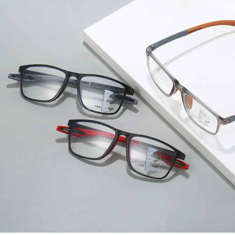 TR90 Мультифокальные очки для чтения с защитой от синего света для мужчин и женщин Прогрессивные ближние дальние очки Сверхлегкие спортивные дальнозоркие очки