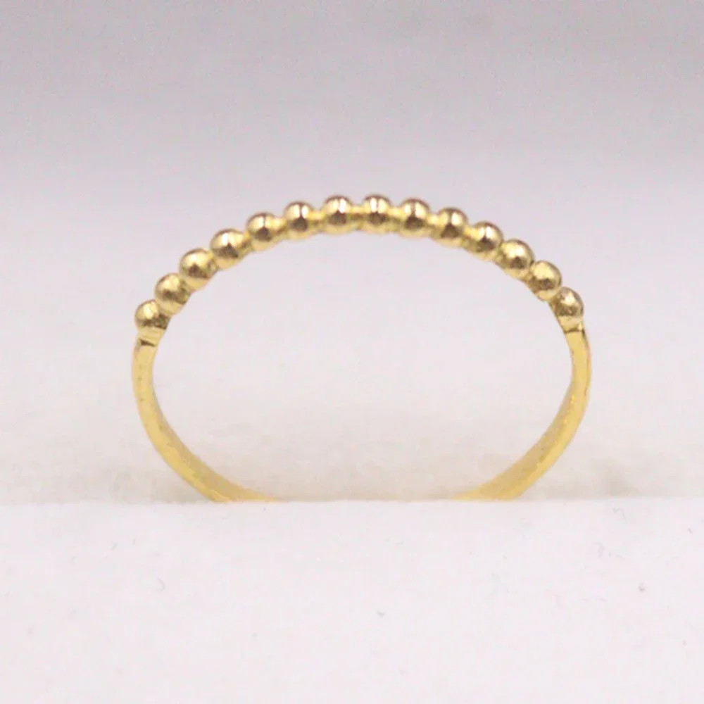 1 шт. 999 чистое кольцо из желтого золота 24 карата для женщин твердое кольцо с тонким шаром США размер 8.75