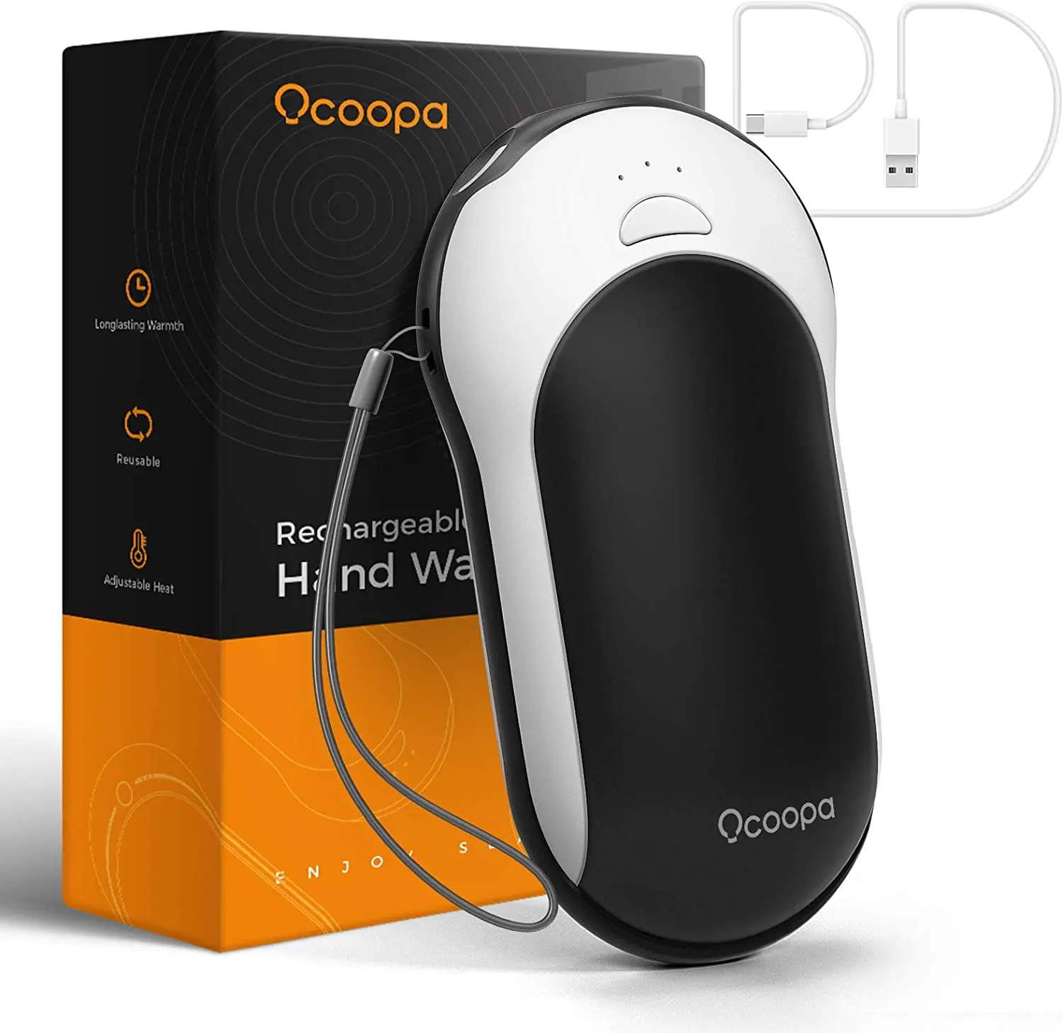 OCOOPA-Грелки для рук с быстрой зарядкой, перезаряжаемые, 10000 мАч, Электрический аккумулятор, PD, 15 часов, длительный нагрев, 3 уровня