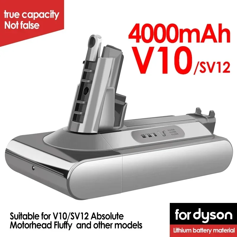 Аккумулятор пылесоса Dyson V8 V7 SV10 5000 мАч 21,6 В полный/пушистый/для чистки животных и сменный литий-ионный аккумулятор 4,0 мАч