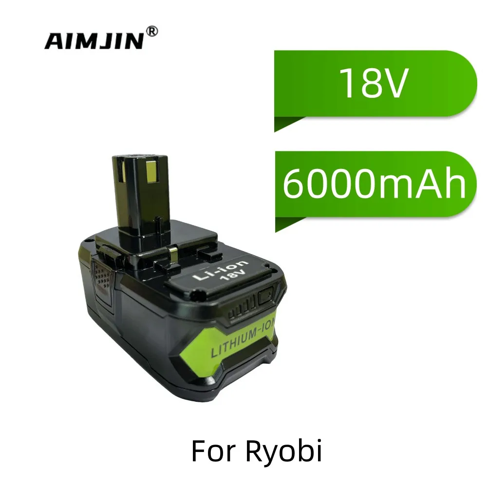 Для аккумуляторной батареи для инструментов Ryobi 18 В RB18L25 P107 P108 P109 P102 P103 6 Ач Сменный литиевый аккумулятор