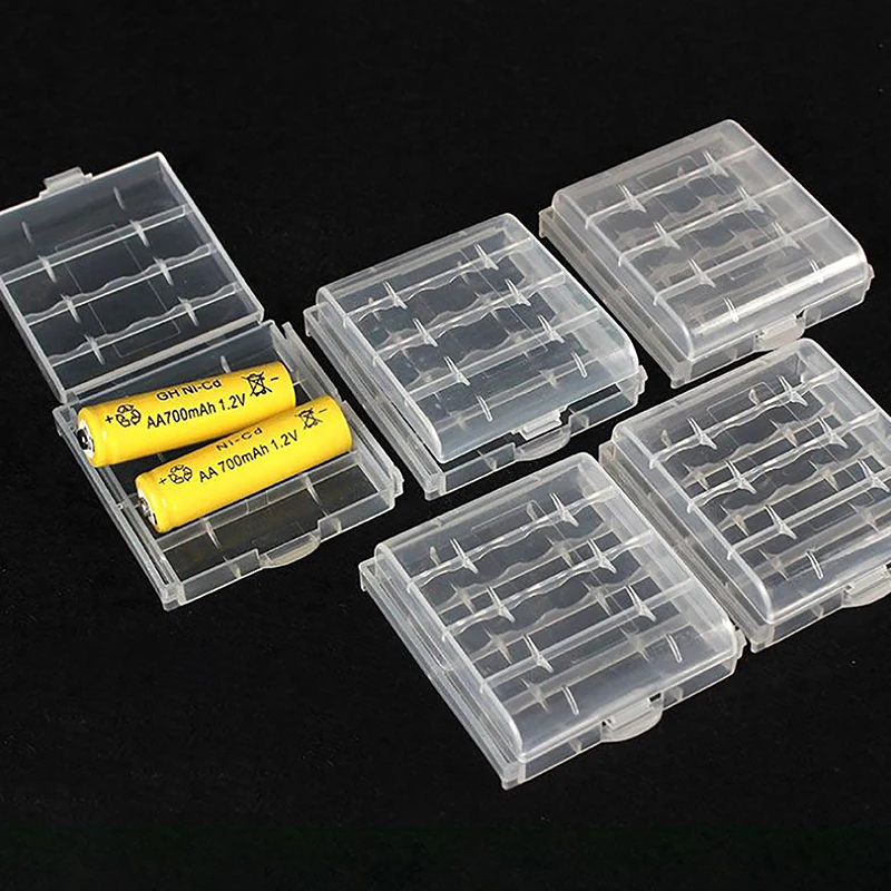 2 4 8 слота AA AAA Battery Storage Box Жесткий пластиковый чехол Чехол Крышка Держатель Защитный Чехол С Зажимами Для AA AAA Батарея Хранение Коробка