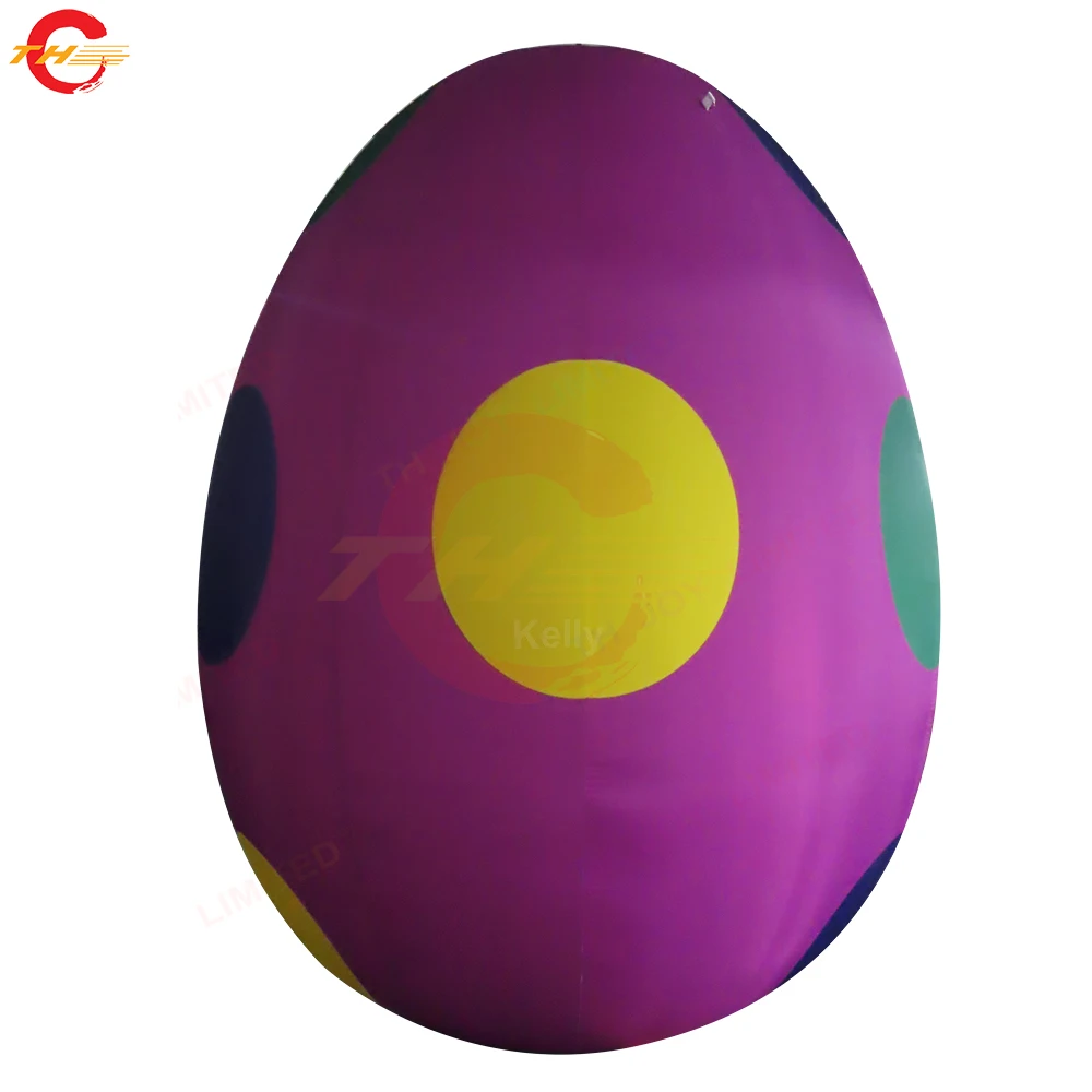  Бесплатный корабль 2 м / 3 м / 4 м Печать высоких цветных точек Надувной воздушный шар для яиц Красочные яйца Модель для продажи