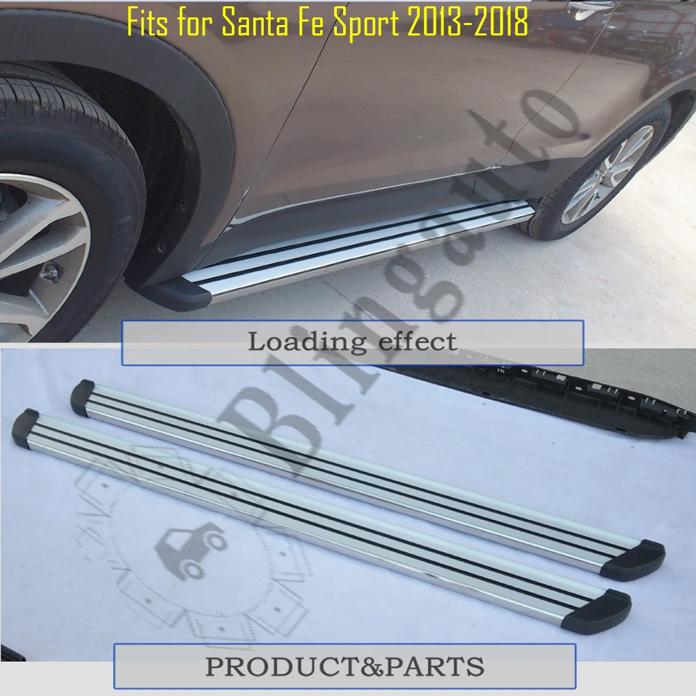 подходит для Hyundai Santa Fe sport 2013-2018 2шт левая правая подножка боковые подножки nerf bar автомобильная педаль боковая лестница