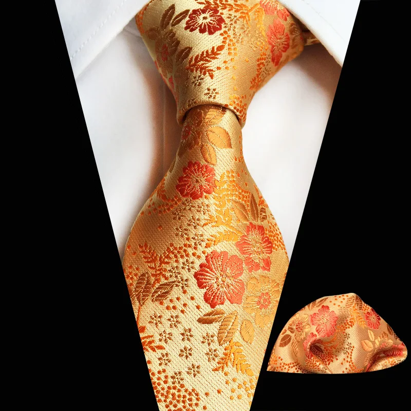  цветущая слива многоцветный мужской галстук квадратный шарф набор новый фрагментированный цветок костюм аксессуары Hanky