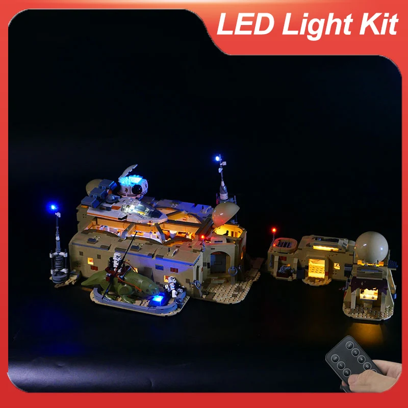 комплект светодиодного освещения для кирпичей из строительных блоков Mos Eisley Cantina 75290 (только свет, нет модели)
