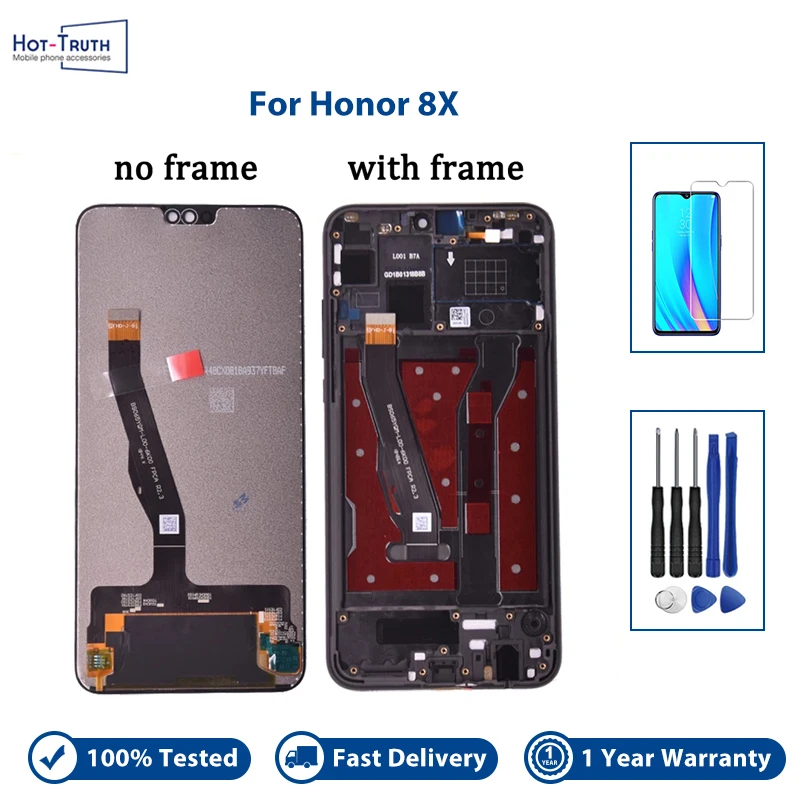 ЖК-дисплей для Huawei Honor 8X JSN-L21 JSN-L22 JSN-L23 ЖК-дисплей Сенсорный дигитайзер в сборе Детали для Honor JSN-L42 JSN-AL00