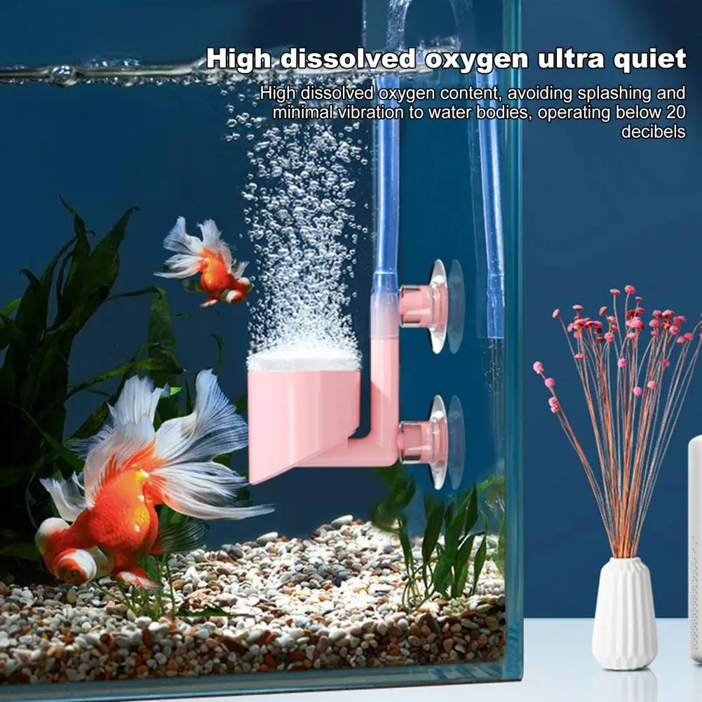  Оксигенатор для аквариума Компактный аэратор для аквариума с низким уровнем вибрации Аквариум Пузырьковый диск Очиститель воздуха Эффективный воздушный насос для аквариума