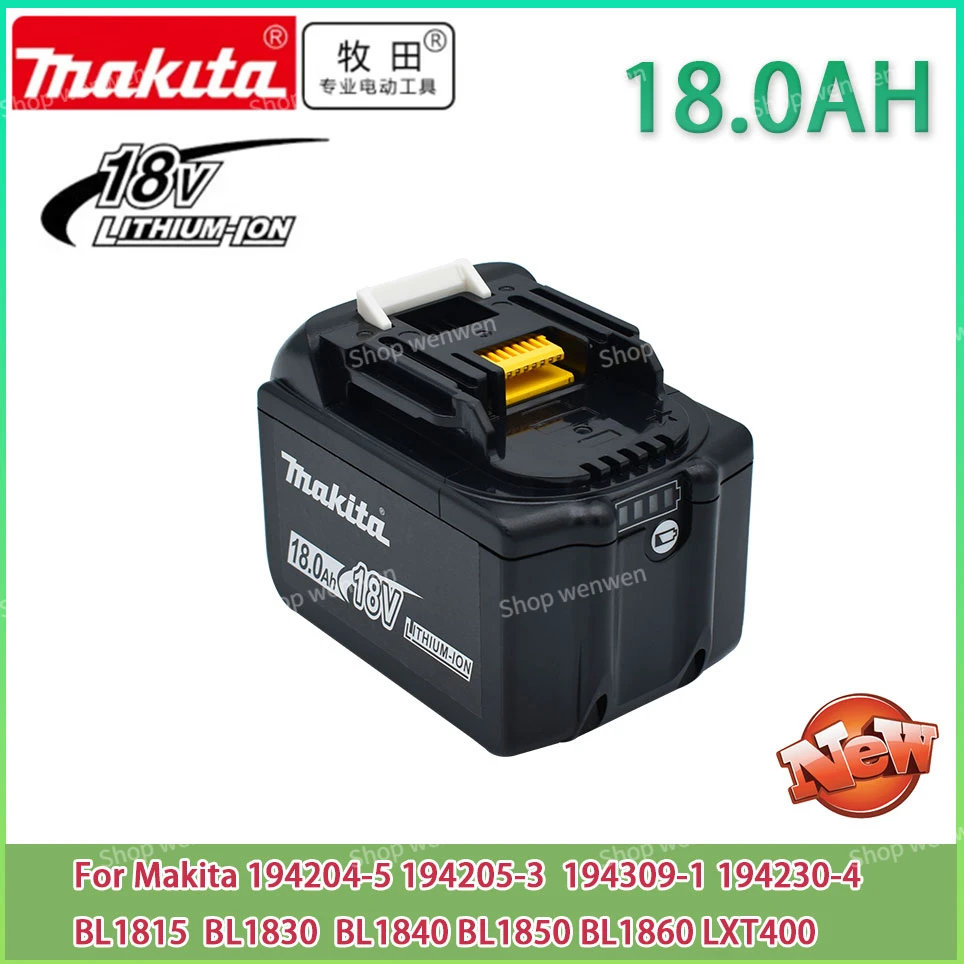 Аккумуляторная батарея Makita 18 В 18,0 Ач, для аккумулятора электроинструментов Makita BL1830 BL1830B BL1840 BL1840B BL1850 BL1850B