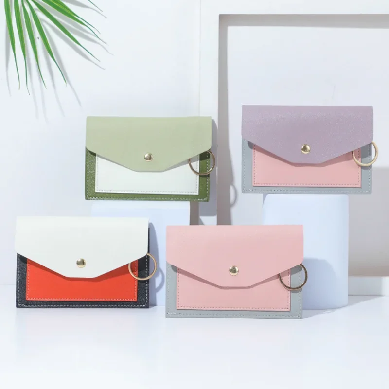 Новый конверт сумка карточная сумка женский кошелек простая модная сумка цвет цвет кошелек на молнии женский ins
