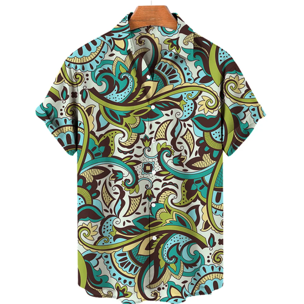 3d печать Мода High Street Свободный топ Мужская рубашка Уличная одежда Унисекс 5xl Дышащие мужские гавайские рубашки Французская футболка в стиле барокко